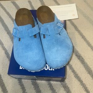 BNIB Sky Blue Birkenstock Boston size 42!
